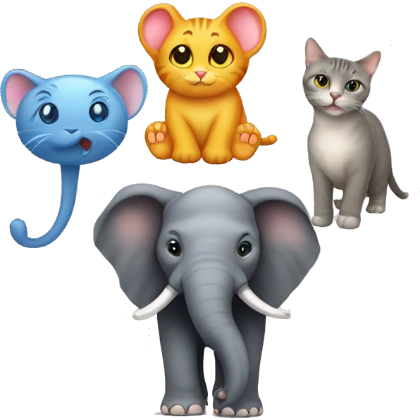 Cat an elephant  emoji