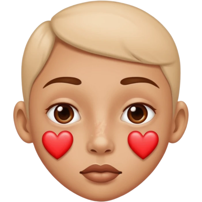 nostrils shaped like hearts emoji