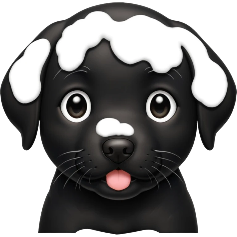 Cachorro preto labrador emoji