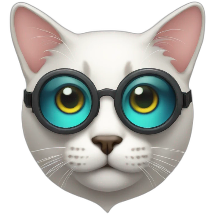 cat with goggle emoji