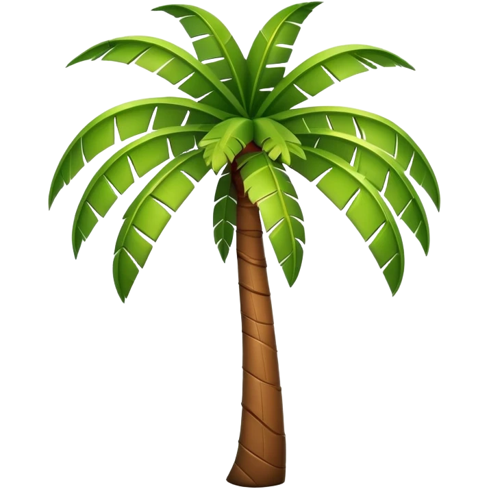 generate realistic detailed palm tree in 3d style emoji
