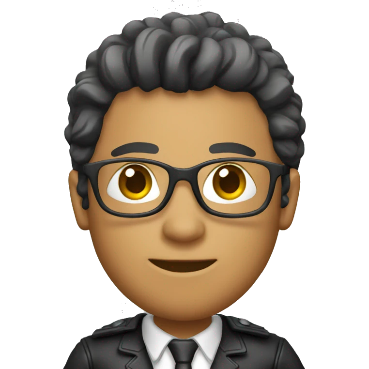 A psicologist in leather suit emoji