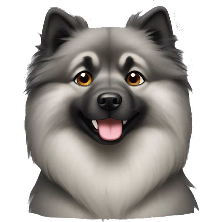 Keeshond with a bob emoji