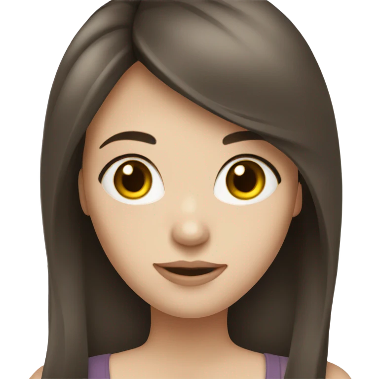 brunette girl with pale skin  emoji