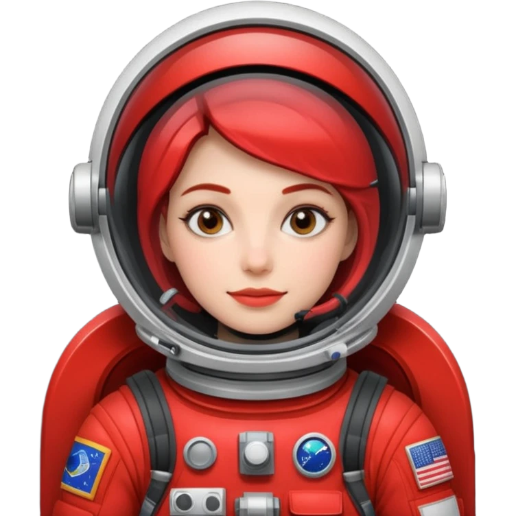 woman, Money astronaut, red and black design emoji