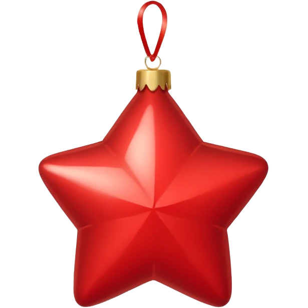 Christmas red star-shaped ball emoji