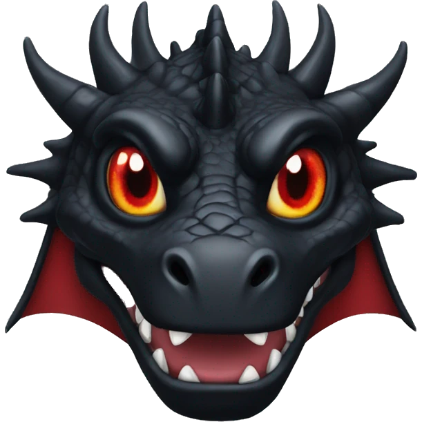 Red eyes black Dragon  emoji