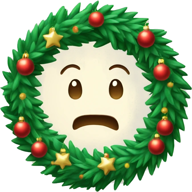 ￼ Christmas wreath emoji