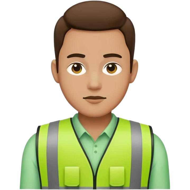 wearing a green visible vest emoji