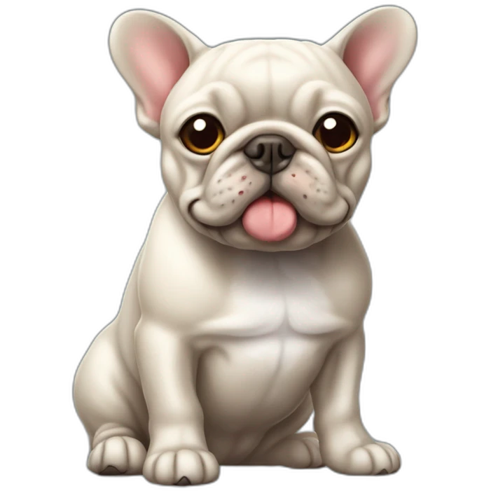 Bouledogue français réaliste emoji