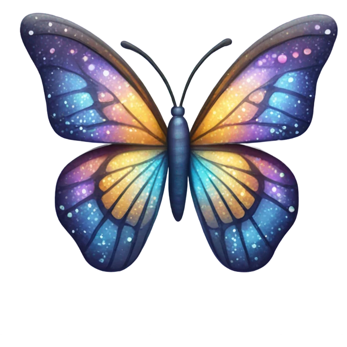 Buterfly with a sparkle emoji