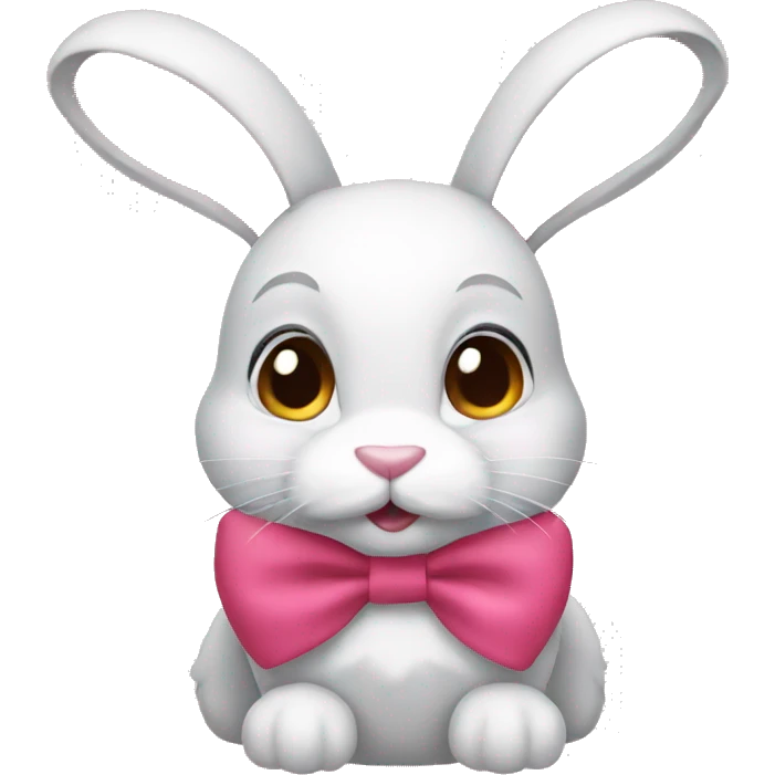 Bunny with bows emoji