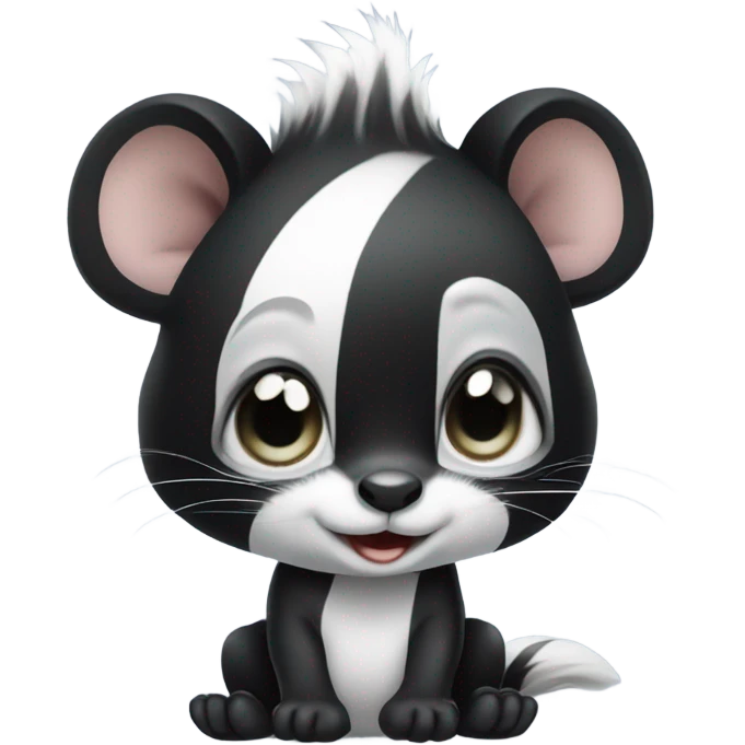 Why cute baby skunk with huge eyes emoji