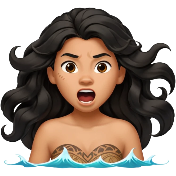 disney moana screaming emoji
