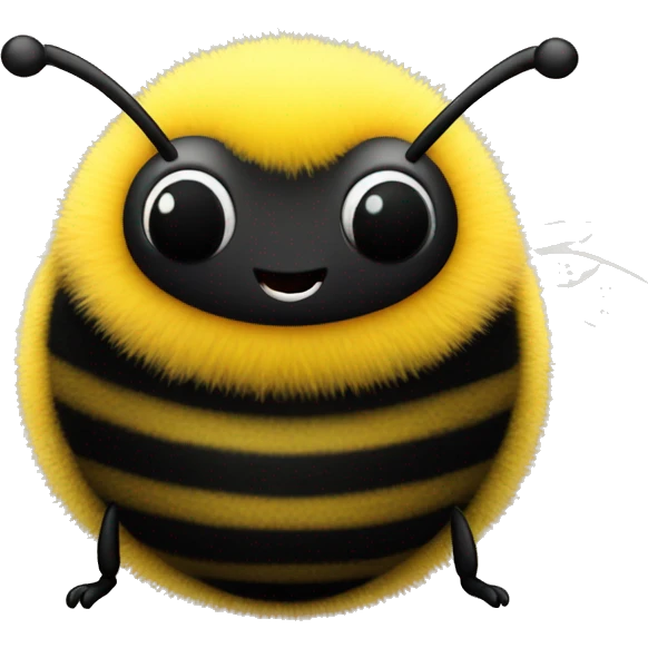 cute fat fuzzy bumblebee emoji