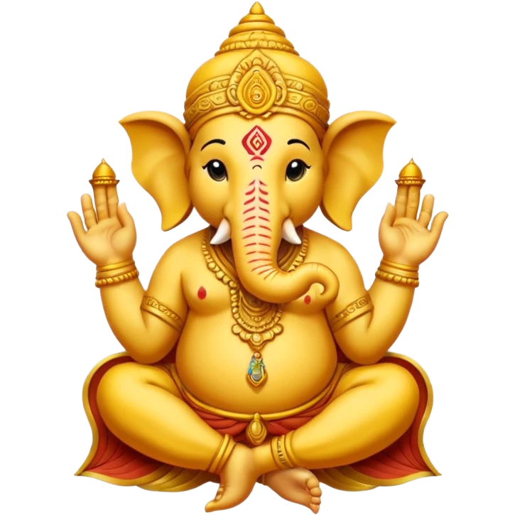 a ganesh sticker classic out lines and peancle art emoji