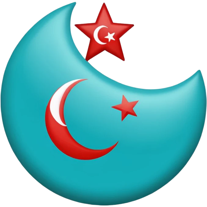 Turkuaz renginde türk bayrağı yapar mısın. Bayrak. I want to flag. 🇹🇷 Like this but turquoise  emoji