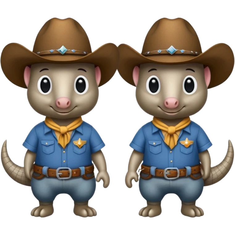 armadillos with cowboy hat team logo  emoji