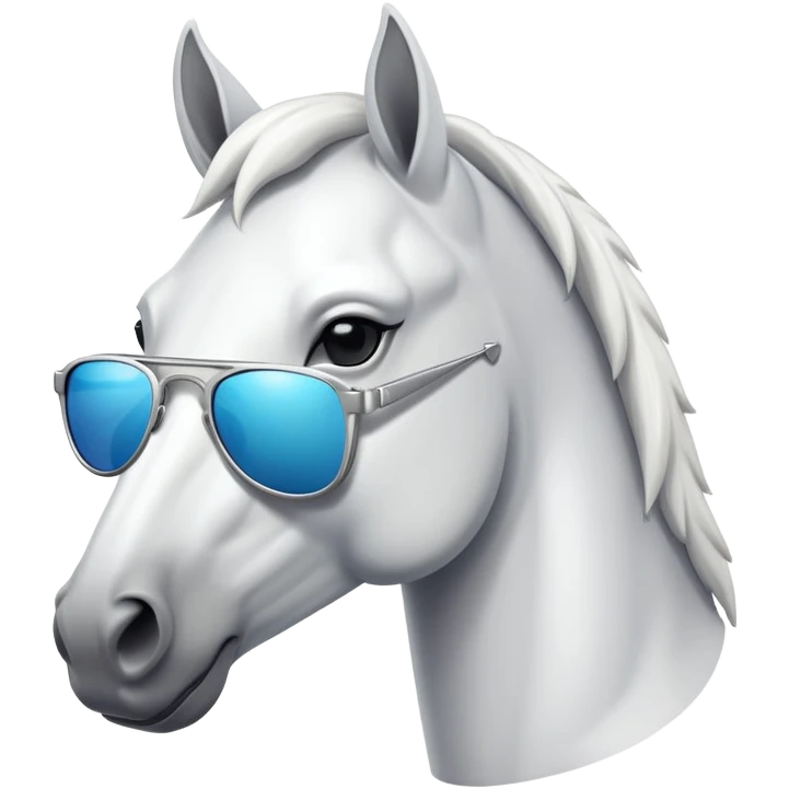 White Horse wearing sunglasses emoji