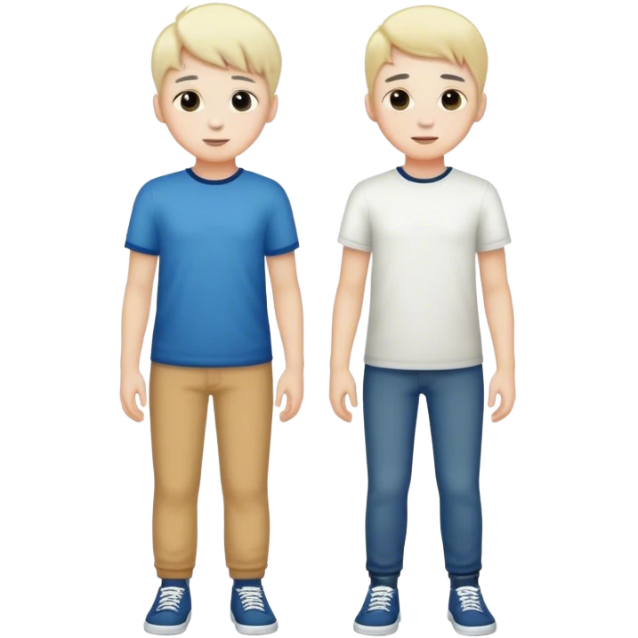 two best friends boys white skin full height emoji