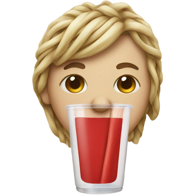 Sucking straw emoji