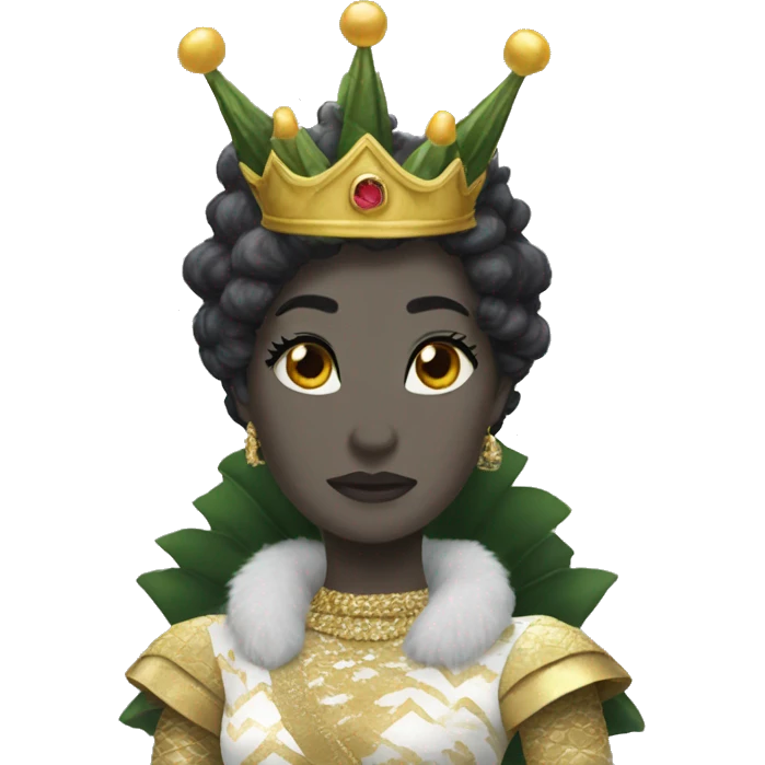 Godzilla dressed as a queen emoji
