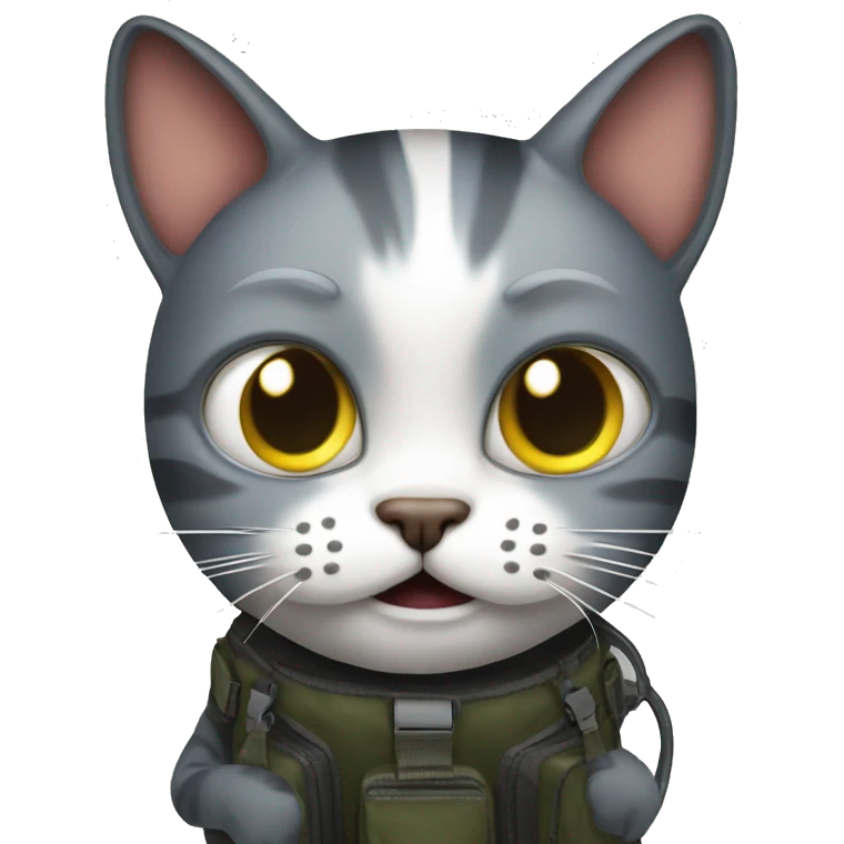 A cat defusing a bomb emoji