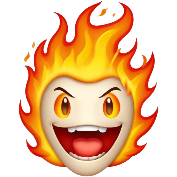 a cartoon mouth with flames coming out, spicy hot sensation emoji