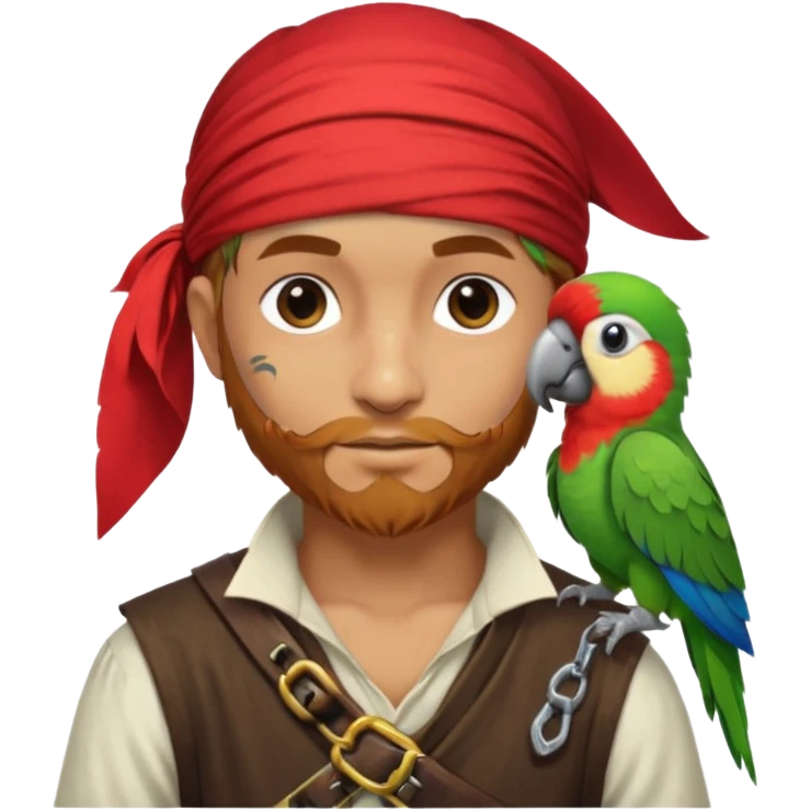 pirate and parrot emoji