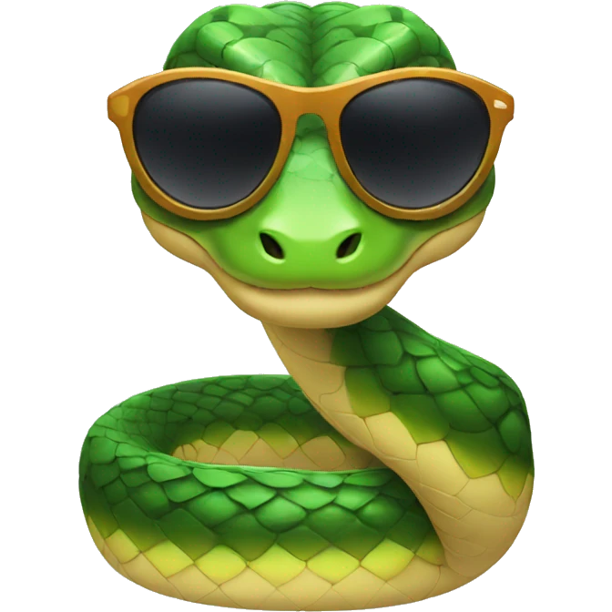 Snake with sunglasses emoji