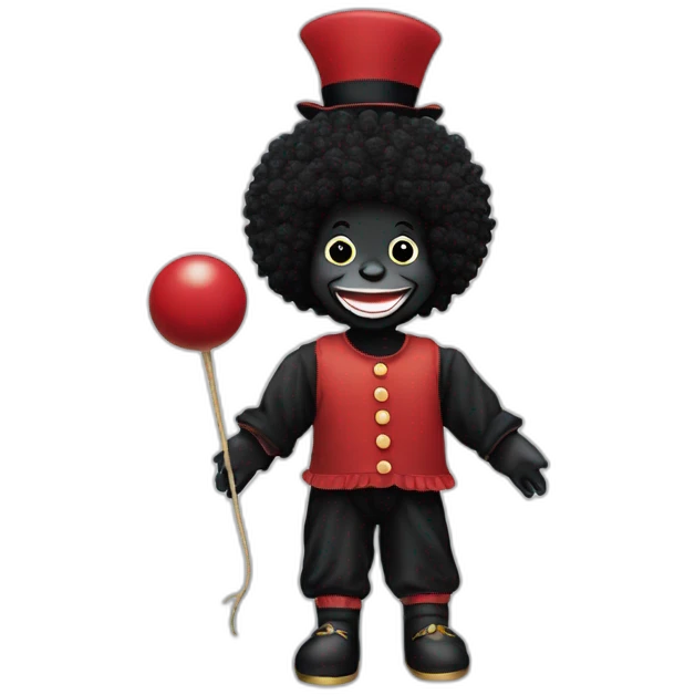 Golliwog with a golliwog toy emoji