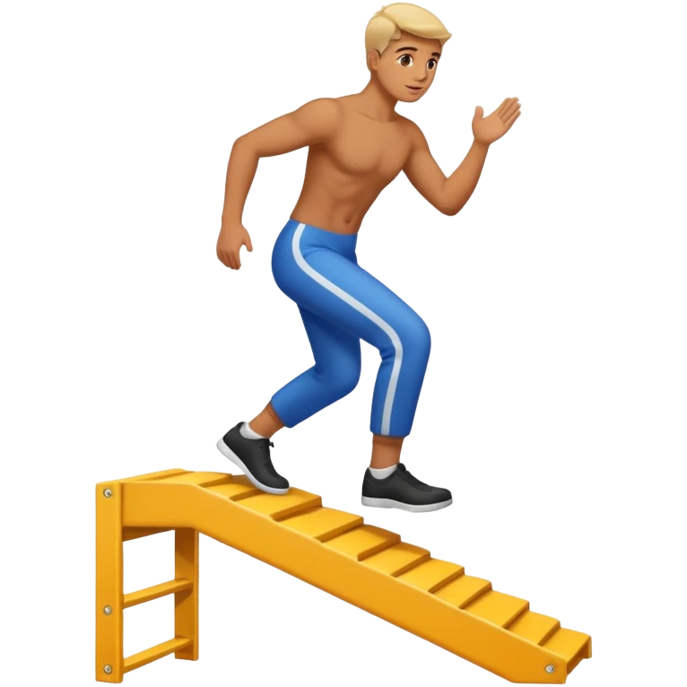 stepping up onto and down from a platform emoji