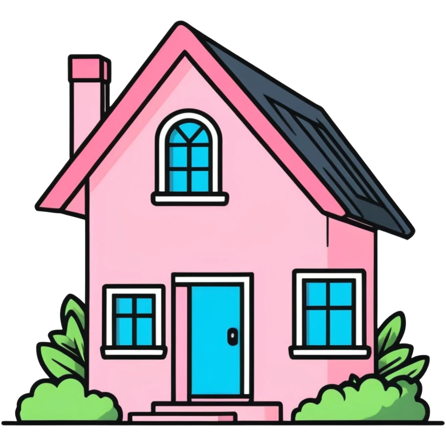 Pink home emoji