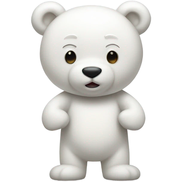 white teddy bear full body  emoji