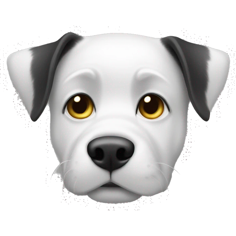 Perro blanco y negro  emoji