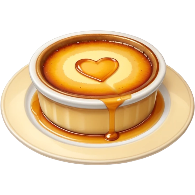 creme brulee on plate emoji