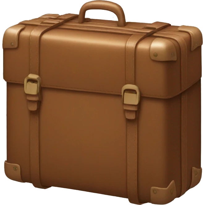 Brown travel case emoji