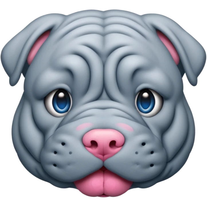 Grey blue shar pei blue eyes emoji