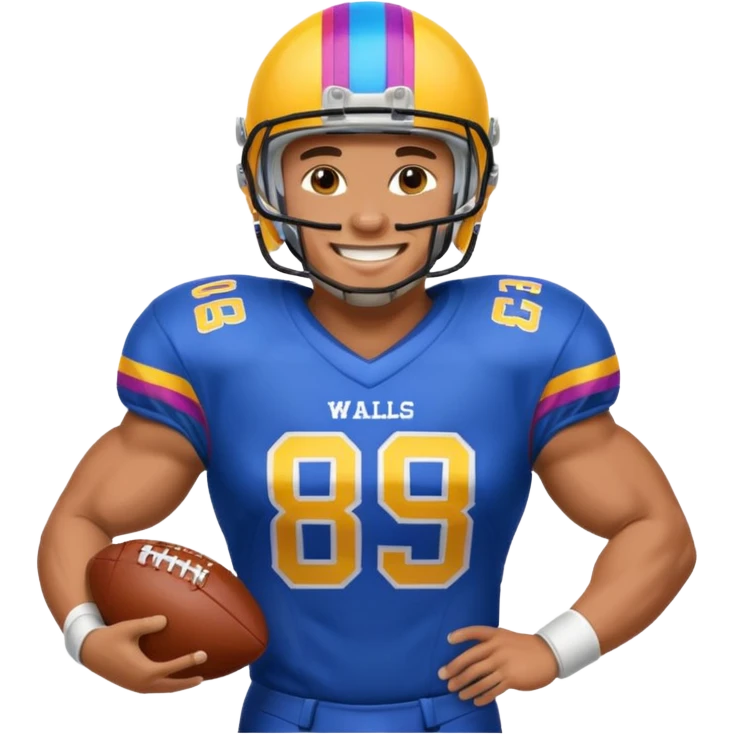 A LGBTQ American football player more LGBTQ  emoji