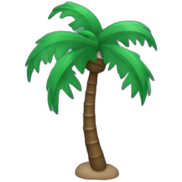 palm tree at night with stars emoji