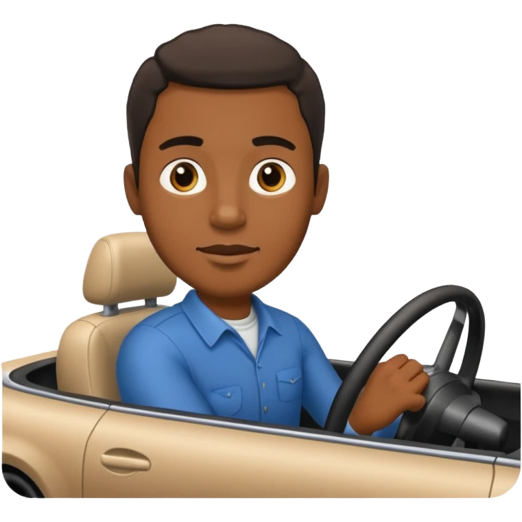 hombre negro conduciendo emoji