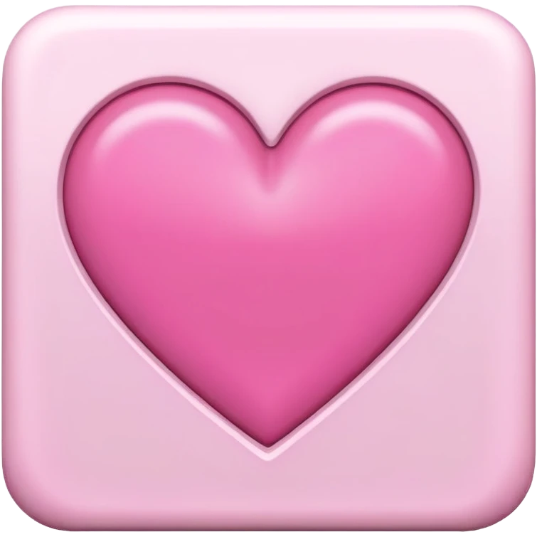 Pink heart symbol inside a square icon emoji