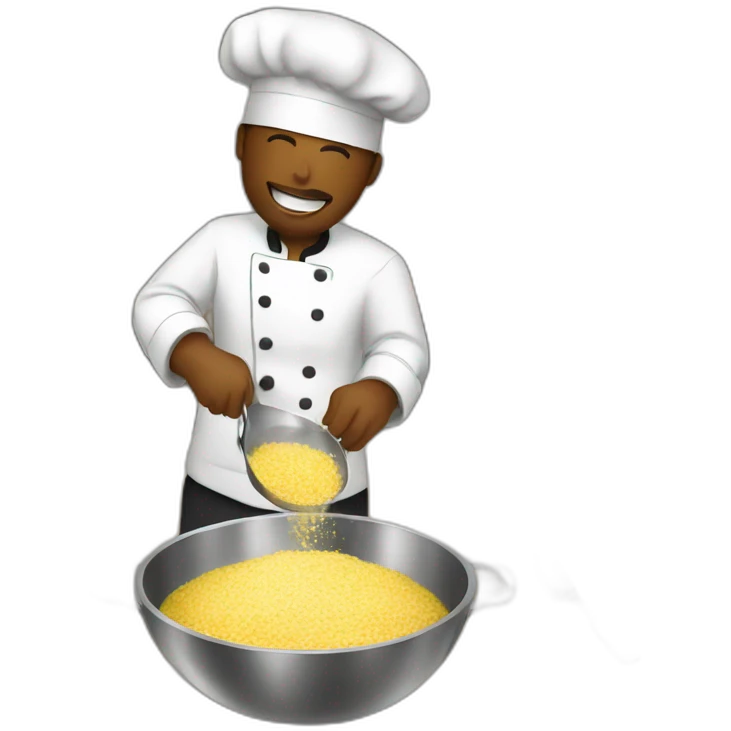 chef mixing ingredients in bowl emoji