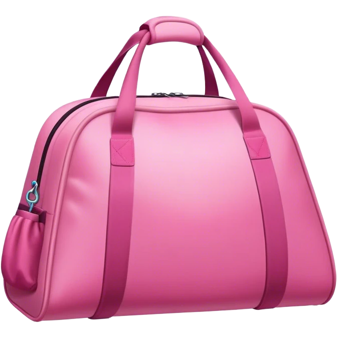 Pink gym bag  emoji