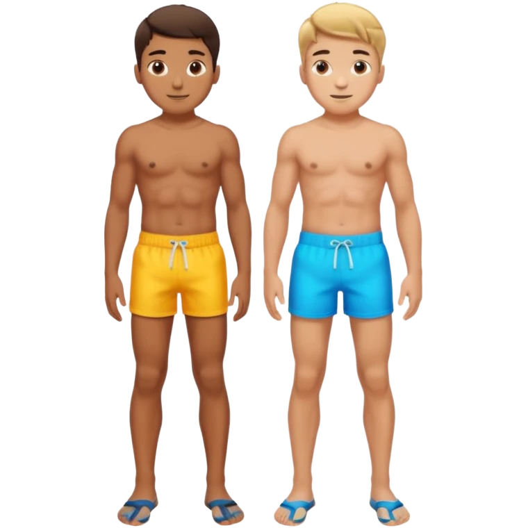 Younger boy buff leg emoji