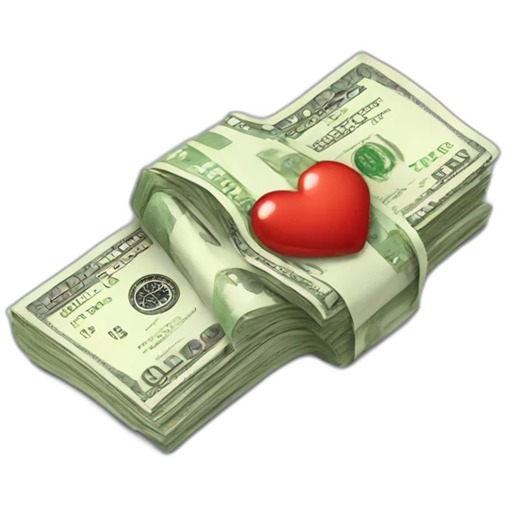 Money with love emoji