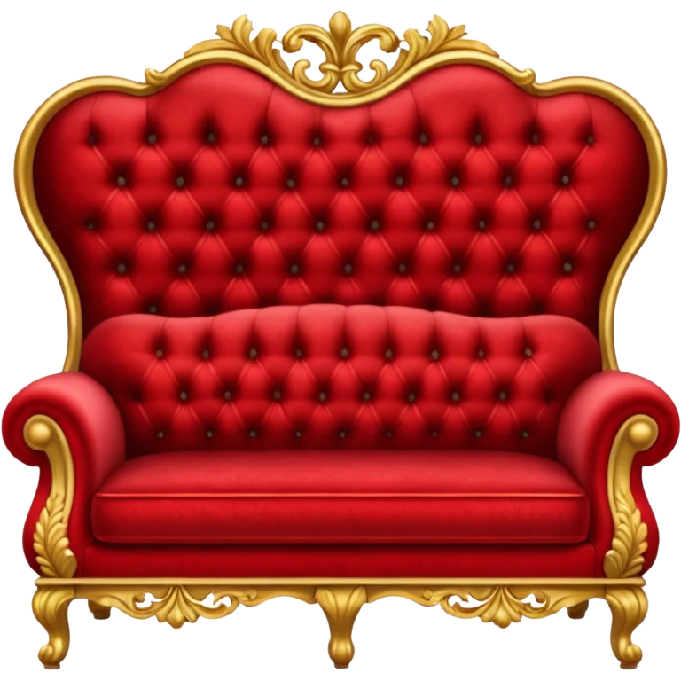 Sparkly red sofa emoji