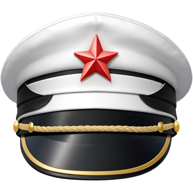 white captain hat closeup alone emoji