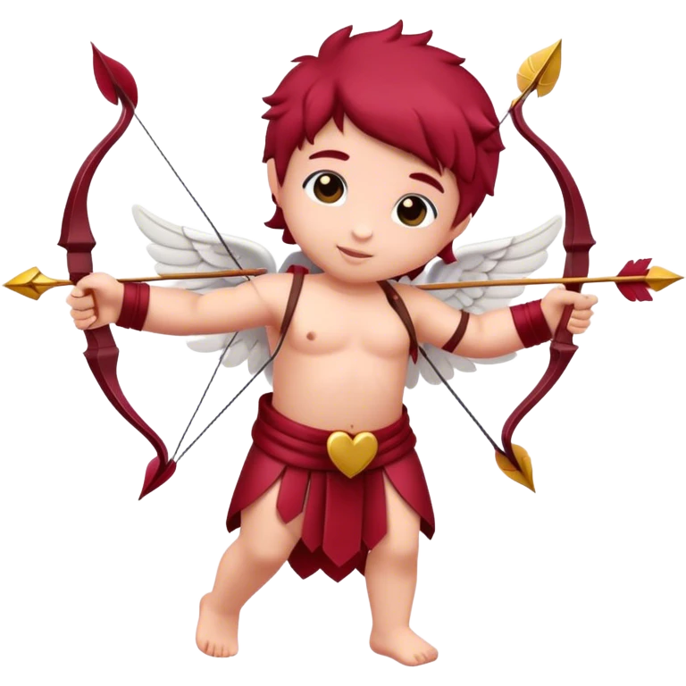 burgundy Valentine’s Day Cupid  emoji