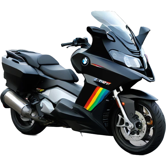 BMW C650GT black with Rainbow  emoji
